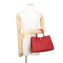 将图像加载到图库查看器中,HERMES Garden Party Rouge Piman Negonda Leather Size TPM