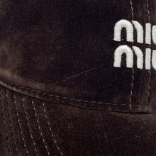 Load image into Gallery viewer, MIUMIU logo baseball cap Size L Dark Brown/Navy5HC369 2CUA Cotton100%