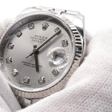 Load image into Gallery viewer, ROLEX Datejust W36mm Stainless Steel 18KWG Silver Dial116234G