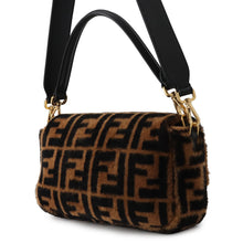 将图像加载到图库查看器中,FENDI Zucca mamma bucket Brown/Black8BR600 Fur Leather