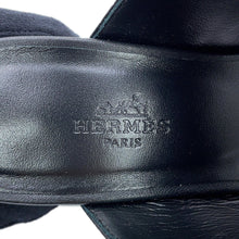 Load image into Gallery viewer, HERMES Ninon 50 Sandals BlackMS1262125Z2602 Calf Leather Size 36