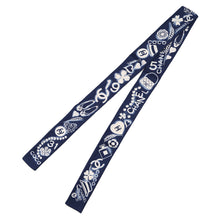Load image into Gallery viewer, CHANEL hair band scarf Navy/WhiteAA0349 Silk100%