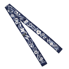 Load image into Gallery viewer, CHANEL hair band scarf Navy/WhiteAA0349 Silk100%