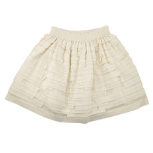 Load image into Gallery viewer, CHANEL Frilled Mini Flare Skirt Size 38 WhiteP53208 K06887 Cotton41% Linen41% Nylon18%