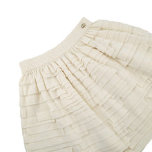 Load image into Gallery viewer, CHANEL Frilled Mini Flare Skirt Size 38 WhiteP53208 K06887 Cotton41% Linen41% Nylon18%