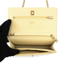 Load image into Gallery viewer, CHANEL Matelasse Classic Chain Wallet YellowAP0250 Caviar Leather