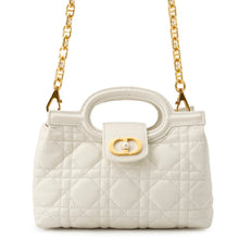 Load image into Gallery viewer, Dior Dior Jolie Top Handle Mini Bag WhiteS3123UNJB Lambskin Faux Pearl