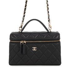 Load image into Gallery viewer, CHANEL 2-Way Shoulder Bag Vanity BlackAP4385 Caviar Leather