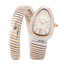 Load image into Gallery viewer, BVLGARI Serpenti Tubogas S H35mm×W23mm K18PG Stainless Steel Silver Dial102237