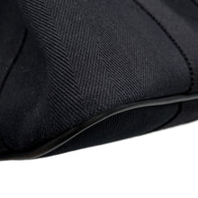 Load image into Gallery viewer, HERMES Valparaiso Black Toile Chevrons Leather Size PM