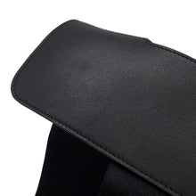 Load image into Gallery viewer, HERMES Valparaiso Black Toile Chevrons Leather Size PM