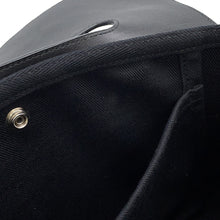 Load image into Gallery viewer, HERMES Valparaiso Black Toile Chevrons Leather Size PM