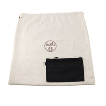 Load image into Gallery viewer, HERMES Valparaiso Black Toile Chevrons Leather Size PM