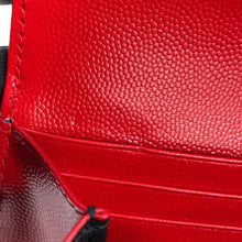 Load image into Gallery viewer, SAINT LAURENT PARIS Cassandra Matelasse Large Flap Wallet Red372264BOW026805 Leather