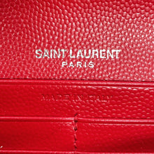 Load image into Gallery viewer, SAINT LAURENT PARIS Cassandra Matelasse Large Flap Wallet Red372264BOW026805 Leather