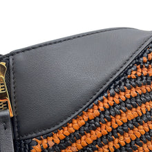 Load image into Gallery viewer, LOEWE hammock Black/Orange/NaturalA538H13X07 Raffia Leather Size compact
