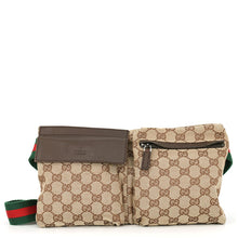 Load image into Gallery viewer, GUCCI GG Canvas Waist Bag Beige/Brown28566 GG Canvas