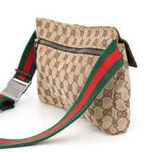 Load image into Gallery viewer, GUCCI GG Canvas Waist Bag Beige/Brown28566 GG Canvas