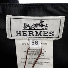 Load image into Gallery viewer, HERMES Cap Miles Size 58 Black Cotton