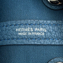 Load image into Gallery viewer, HERMES Neo Garden Blue Tempete Toile Officier Negonda Leather Size 23