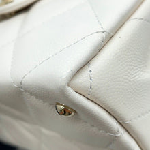 Load image into Gallery viewer, CHANEL Matelasse Top Handle ChainShoulder Bag WhiteAS4711 Caviar Leather Size Mini