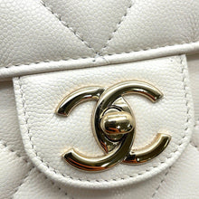 Load image into Gallery viewer, CHANEL Matelasse Top Handle ChainShoulder Bag WhiteAS4711 Caviar Leather Size Mini