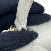 Load image into Gallery viewer, CHANEL Matelasse Top Handle ChainShoulder Bag WhiteAS4711 Caviar Leather Size Mini