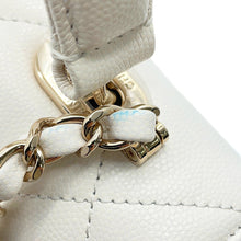 Load image into Gallery viewer, CHANEL Matelasse Top Handle ChainShoulder Bag WhiteAS4711 Caviar Leather Size Mini