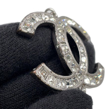 Load image into Gallery viewer, CHANEL CC Logo Ribbon Motif Necklace Metal Rhinestone Faux Pearl