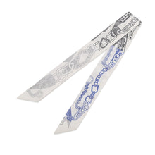 Load image into Gallery viewer, HERMES Twilly Boucle BOUCLES ET MAILLONS White/Anthracite/Encre Silk100%