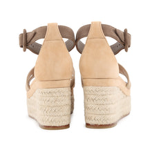 Load image into Gallery viewer, HERMES Espadrilles Elda Beige・Camel Chevre Veroa Size 37
