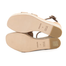 Load image into Gallery viewer, HERMES Espadrilles Elda Beige・Camel Chevre Veroa Size 37