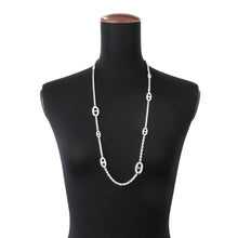 将图像加载到图库查看器中,HERMES Chaine d'Ancre Farandole Necklace Size 80 SV925