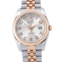Load image into Gallery viewer, ROLEX Datejust W36mm Stainless Steel K18PG Silver concentric Dial116231