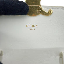 Load image into Gallery viewer, CELINE Triomphe Mini Claude Shoulder Bag White10I513DPV Shiny Calf Leather Size Mini