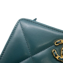 将图像加载到图库查看器中,CHANEL CHANEL 19 Small Zippy Wallet Dark GreenAP0948 Lambskin