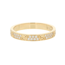 Load image into Gallery viewer, CARTIER Love Ring Diamond Pave Setting Size Mini/47/#7B4218047/B4218000 18K Yellow Gold