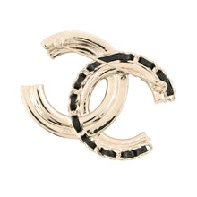 将图像加载到图库查看器中,CHANEL CC Logo Brooch Gold/BlackAB8609-B08593-NJ194 Gold Plated Lambskin Faux Pearl Rhinestone