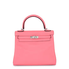 将图像加载到图库查看器中,HERMES Kelly Retourne Rose Azalee Swift Leather Size 25