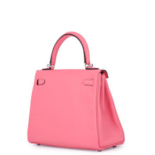 将图像加载到图库查看器中,HERMES Kelly Retourne Rose Azalee Swift Leather Size 25