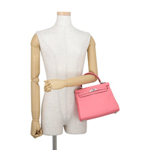 将图像加载到图库查看器中,HERMES Kelly Retourne Rose Azalee Swift Leather Size 25