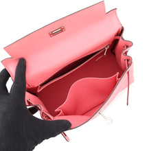 将图像加载到图库查看器中,HERMES Kelly Retourne Rose Azalee Swift Leather Size 25