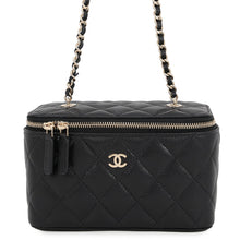 Load image into Gallery viewer, CHANEL Matelasse Vanity ChainShoulder Bag BlackAP1341 Caviar Leather Size 360