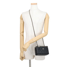 Load image into Gallery viewer, CHANEL Matelasse Vanity ChainShoulder Bag BlackAP1341 Caviar Leather Size 360