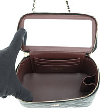 Load image into Gallery viewer, CHANEL Matelasse Vanity ChainShoulder Bag BlackAP1341 Caviar Leather Size 360