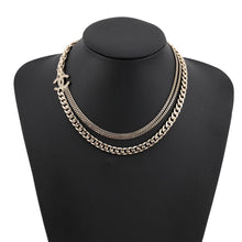 Load image into Gallery viewer, CHANEL CC Logo ChainNecklaceABG553 B21075 Metal Rhinestone