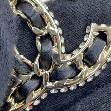 将图像加载到图库查看器中,CHANEL CC Logo Brooch Chain Motif GoldAB5107-B10370-NM705 Metal Leather Rhinestone