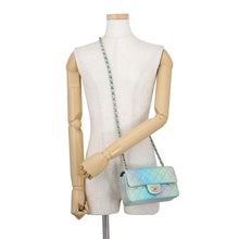 Load image into Gallery viewer, CHANEL Mini Matelasse Single Flap Single Chain Shoulder Bag Light Blue/MulticolorA69900-B15557-NT475 Lambskin Size 20