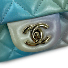Load image into Gallery viewer, CHANEL Mini Matelasse Single Flap Single Chain Shoulder Bag Light Blue/MulticolorA69900-B15557-NT475 Lambskin Size 20