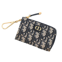 将图像加载到图库查看器中,Dior 30 Montaigne Yuzu Key Case Navy/BeigeS2392UTZQ_M928 Jacquard Leather
